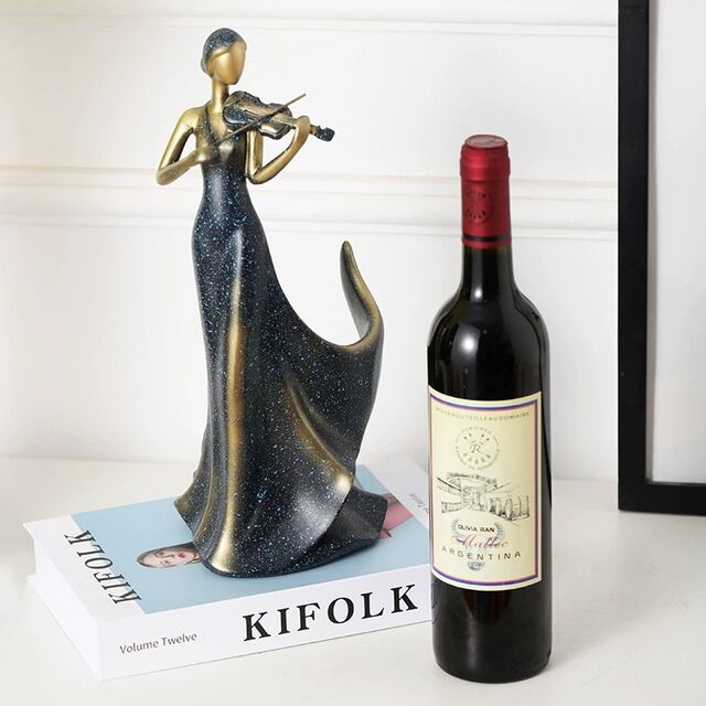 Kreativer Weinregal-Schmuck für Wohnzimmer, Geigen-Dekoration, Wein-Schrank-Dekoration für die Eingangshalle