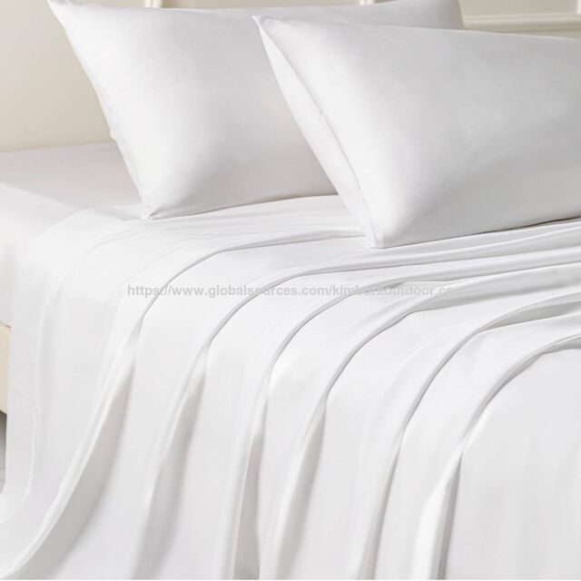 Grande Vente Ensemble de Literie 100% Coton Pur Coton Blanc Ensemble de Draps d'Hôtel