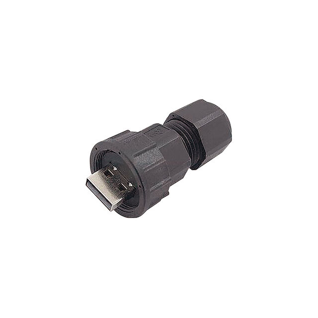 Jack USB/B perempuan tahan air ujung terbuka, panjang kabel 1M, memenuhi IP67, sesuai dengan Arahan RoHS.