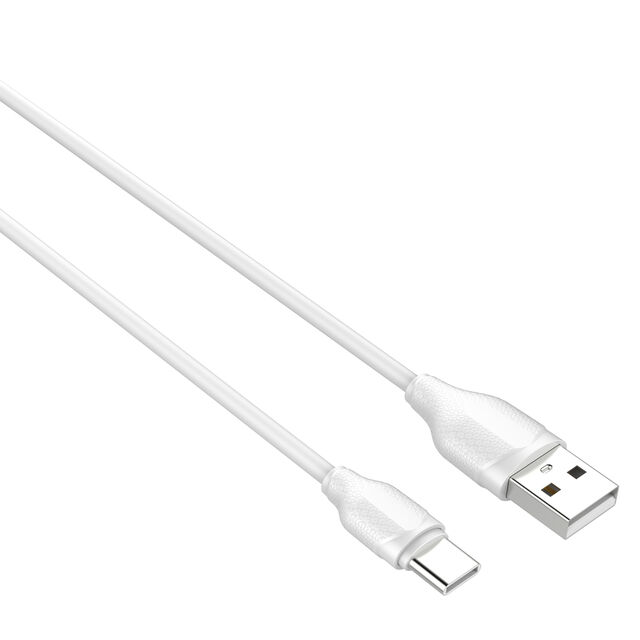 Cable USB LDNIO de 2 metros, carga rápida, nailon trenzado, LS371, Micro USB, Lightning, Tipo-C, 1/2m
