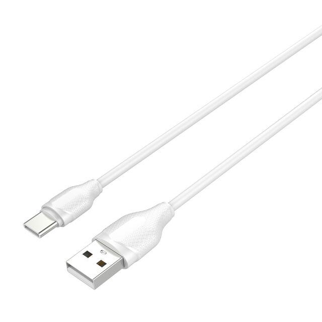 Cable USB LDNIO de 2 metros, carga rápida, nailon trenzado, LS371, Micro USB, Lightning, Tipo-C, 1/2m