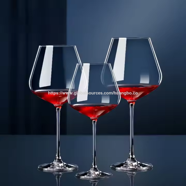 Moderne Luxus Kristall Weingläser Rotweingläser Elegant Klassisch Klar Weinglas Kelch benutzerdefinierte Weingläser mit Stiel und Box