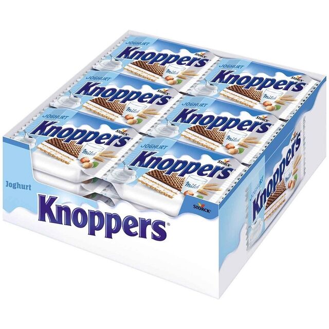 Commencez Votre Journée avec des Barres de Biscuit Solide et Gaufrette aux Noisettes Knoppers Semi-Sucrées, Légères et Savoureuses avec des Fruits