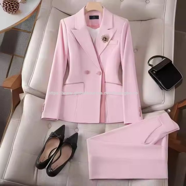 Fato profissional feminino de duas peças para outono e inverno, grande venda - Fato formal de negócios para mulheres