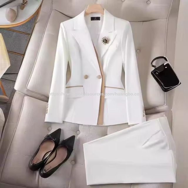 Fato profissional feminino de duas peças para outono e inverno, grande venda - Fato formal de negócios para mulheres