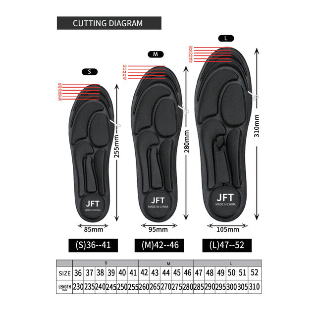 Semelles de sport à coussin d'air pour chaussures, pièces de chaussures anti-pression, semelles de soutien de la voûte plantaire, usine JFT