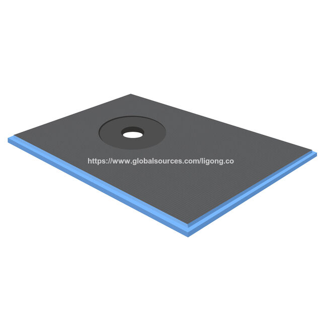 Base de Caixa de Duche WEDI TYPE sem Degrau com Dreno Click & Seal - Base de Duche Impermeável XPS Pré-Inclinada de Baixo Perfil