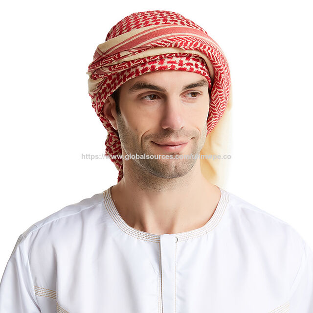 Pañuelo Hiyab Musulmán para Hombre, Chal Islámico, Cinta para la Cabeza, Arabia Saudita, Dubái, Accesorios Islámicos Tradicionales, Pañuelo para la Cabeza Masculino, Ropa de Oración
