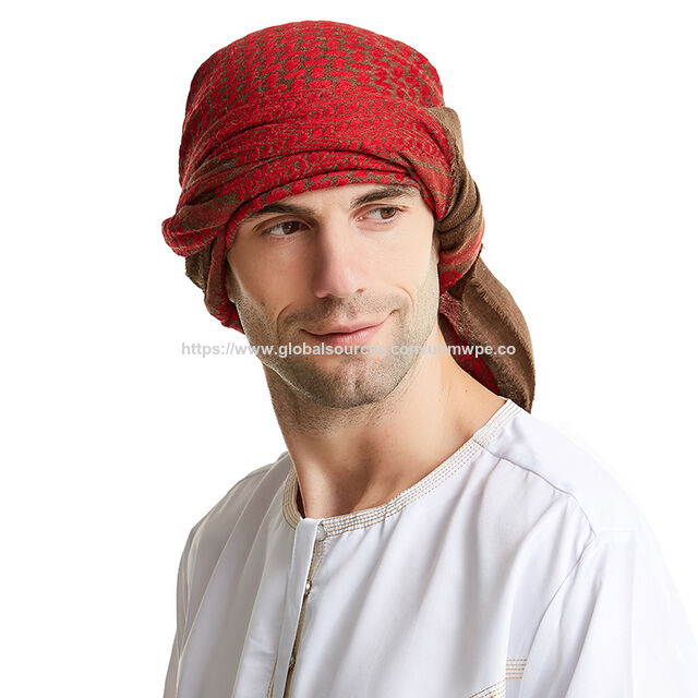 Pañuelo Hiyab Musulmán para Hombre, Chal Islámico, Cinta para la Cabeza, Arabia Saudita, Dubái, Accesorios Islámicos Tradicionales, Pañuelo para la Cabeza Masculino, Ropa de Oración