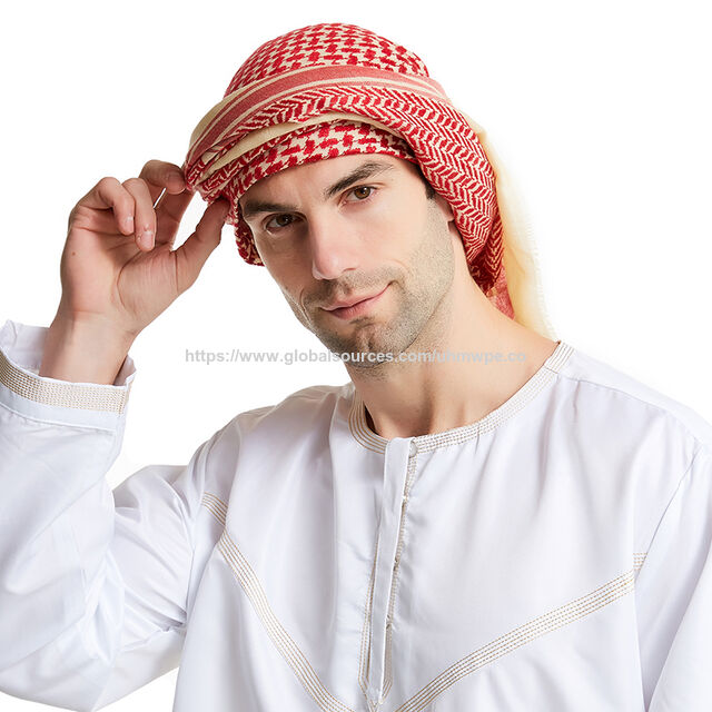 Pañuelo Hiyab Musulmán para Hombre, Chal Islámico, Cinta para la Cabeza, Arabia Saudita, Dubái, Accesorios Islámicos Tradicionales, Pañuelo para la Cabeza Masculino, Ropa de Oración