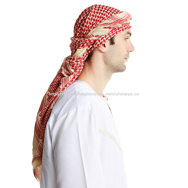 Pañuelo Hiyab Musulmán para Hombre, Chal Islámico, Cinta para la Cabeza, Arabia Saudita, Dubái, Accesorios Islámicos Tradicionales, Pañuelo para la Cabeza Masculino, Ropa de Oración