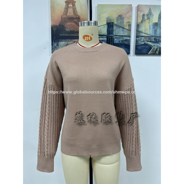 Pull Femme Col Rond Nouvelle Tendance Mode Automne/Hiver 2023 Pull Tricot Manches Longues Femme Élégant et Chic - Pulls Femme en Gros