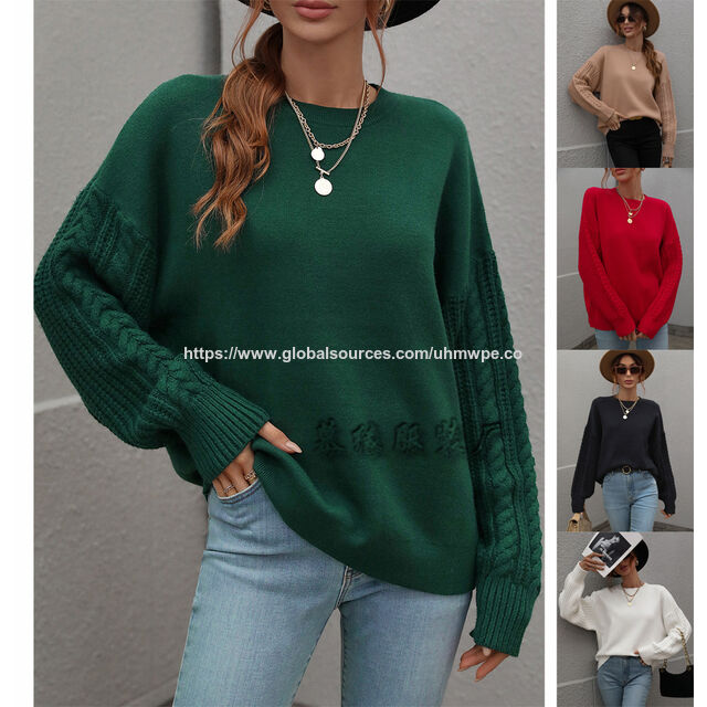 Pull Femme Col Rond Nouvelle Tendance Mode Automne/Hiver 2023 Pull Tricot Manches Longues Femme Élégant et Chic - Pulls Femme en Gros