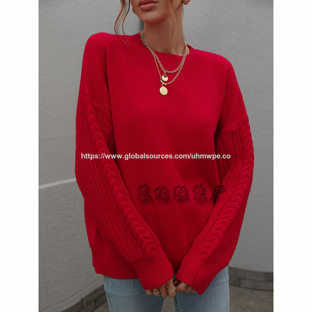 Pull Femme Col Rond Nouvelle Tendance Mode Automne/Hiver 2023 Pull Tricot Manches Longues Femme Élégant et Chic - Pulls Femme en Gros