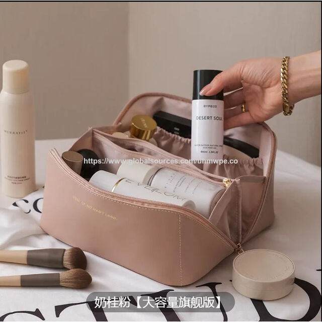 Nouveau : Grande Trousse de Toilette de Voyage Imperméable, Sac Cosmétique en PU Souple pour Femmes - Découvrez notre collection!
