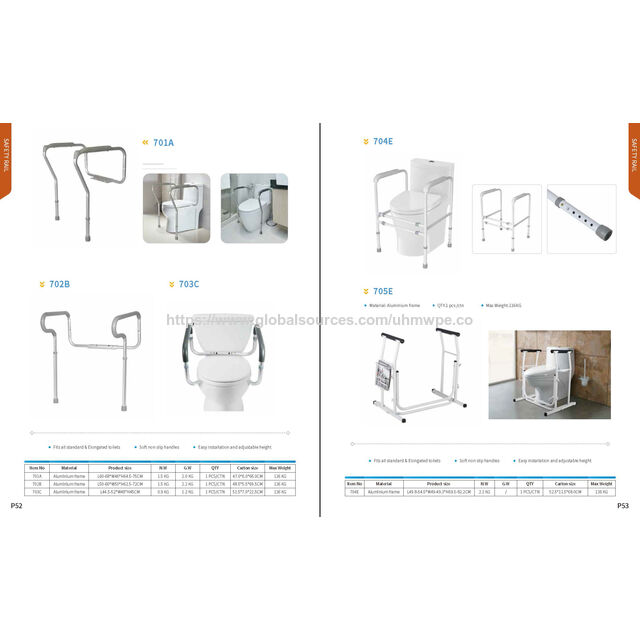 Barra de segurança dobrável para vaso sanitário, estrutura de segurança para banheiro com altura ajustável, barra de apoio de segurança para vaso sanitário para deficientes