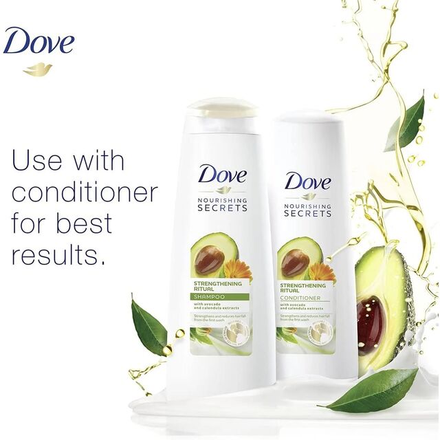 Dove Ritual Shampoo Fortalecedor (com Óleo de Abacate, Para Cabelos Mais Fortes, 250 ml, Pacote com 6)