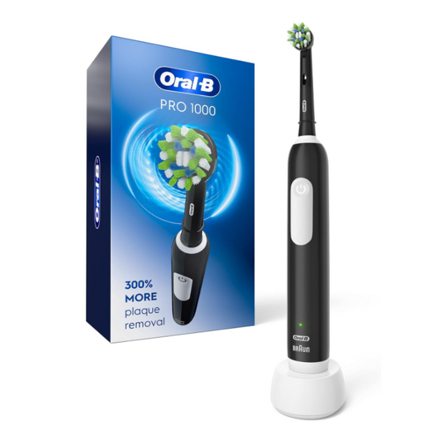 Cepillo de Dientes Eléctrico Recargable Oral-B Pro 1000 Negro con Sensor de Presión, Cepillo de Dientes Eléctrico Recargable Serie Oral-B IO 10