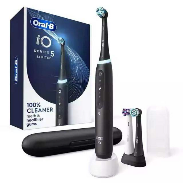 Cepillo de Dientes Eléctrico Recargable Oral-B Pro 1000 Negro con Sensor de Presión, Cepillo de Dientes Eléctrico Recargable Serie Oral-B IO 10