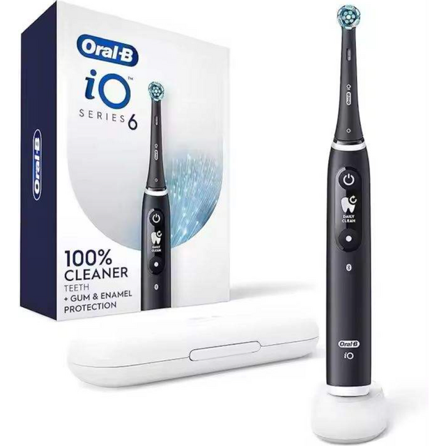 Cepillo de Dientes Eléctrico Recargable Oral-B Pro 1000 Negro con Sensor de Presión, Cepillo de Dientes Eléctrico Recargable Serie Oral-B IO 10