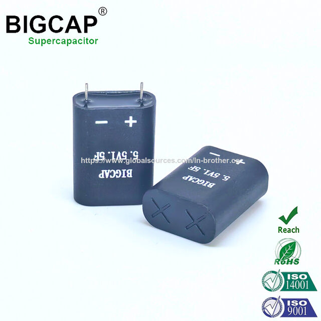 Condensateur Super Farad Cylindrique Bigcap Entièrement Scellé Anti-Fuite 5.5V 1.5F