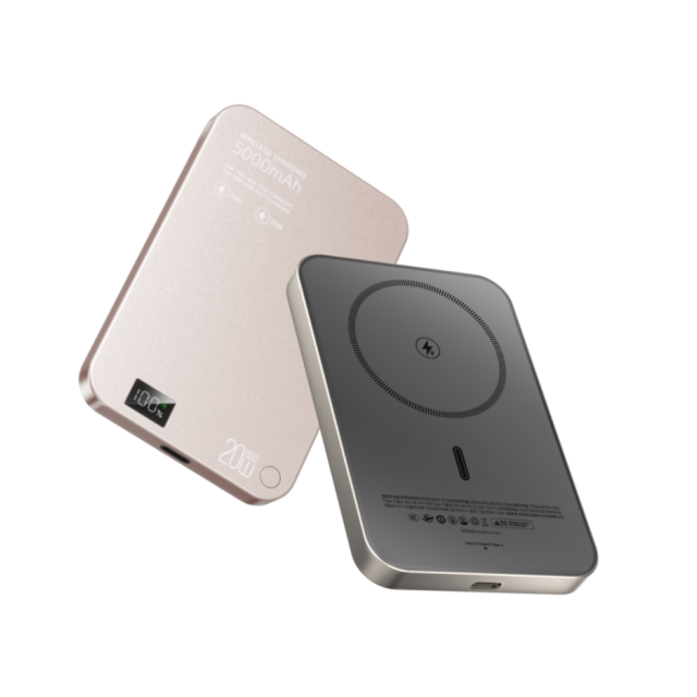 2026 Nuevo Cargador Portátil Inalámbrico Magnético Ultra Delgado de 5000mAh 10000nAg Plateado, Mini Power Bank Portátil para Viajes para iPhone 17 16