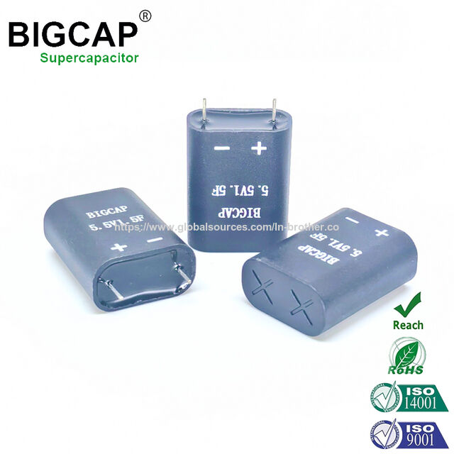 Condensateur Super Farad Cylindrique Bigcap Entièrement Scellé Anti-Fuite 5.5V 1.5F