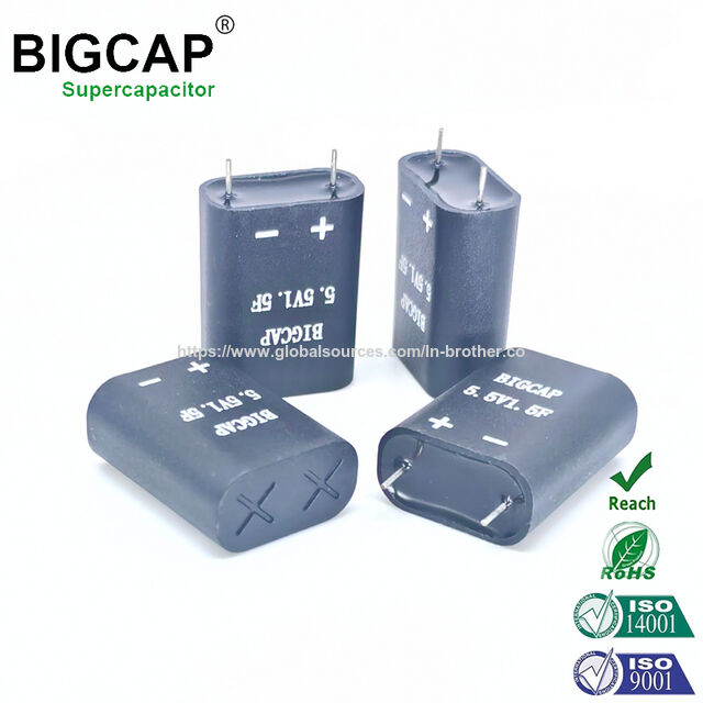 Condensateur Super Farad Cylindrique Bigcap Entièrement Scellé Anti-Fuite 5.5V 1.5F