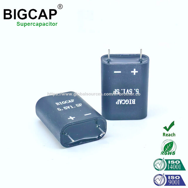 Condensateur Super Farad Cylindrique Bigcap Entièrement Scellé Anti-Fuite 5.5V 1.5F
