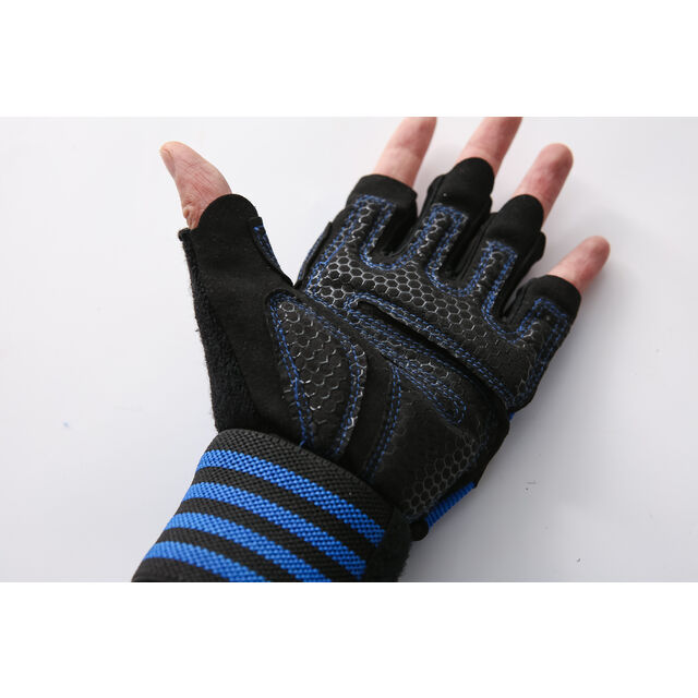 Gants de sport mi-doigts avec coussinets épais antidérapants et résistants à l'usure sur la paume, protège-poignets de sport, équipement d'haltérophilie