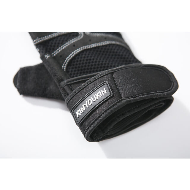 Gants de fitness mi-doigts avec coussinets épais antidérapants et résistants à l'usure sur la paume, protège-poignets de sport