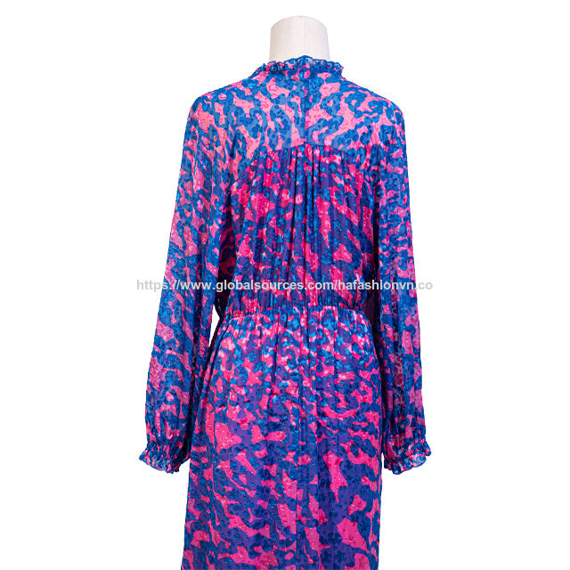 OEM Damen Blumen-Langkleid für Arbeit, Schule, Party, hergestellt in Vietnam