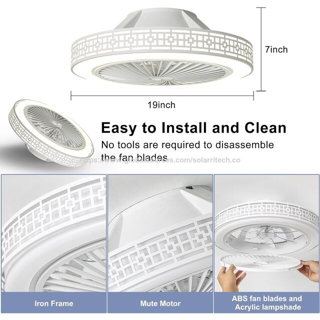 Ventilador de Techo LED con Luz, El Más Vendido, Fácil Instalación, Viento Potente, Regulable en 3 Colores