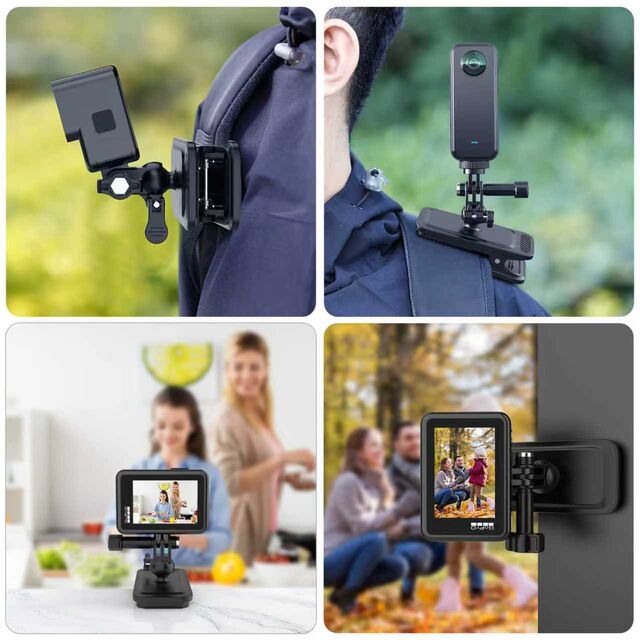 Soporte de clip para mochila de cámara, atracción magnética duradera de alta calidad, absorción de choques para bolsa exterior