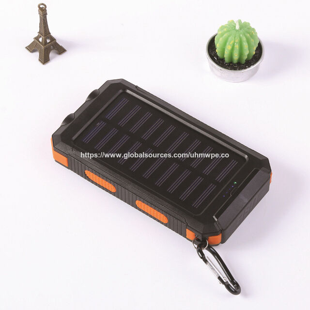 Tragbares Outdoor Trend Handy Schnellladefunktion 20000mAh Wasserdichte Kabellose Solarpanel Ladegerät Powerbank Solar Power Bank