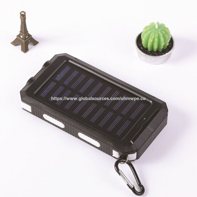 Tragbares Outdoor Trend Handy Schnellladefunktion 20000mAh Wasserdichte Kabellose Solarpanel Ladegerät Powerbank Solar Power Bank