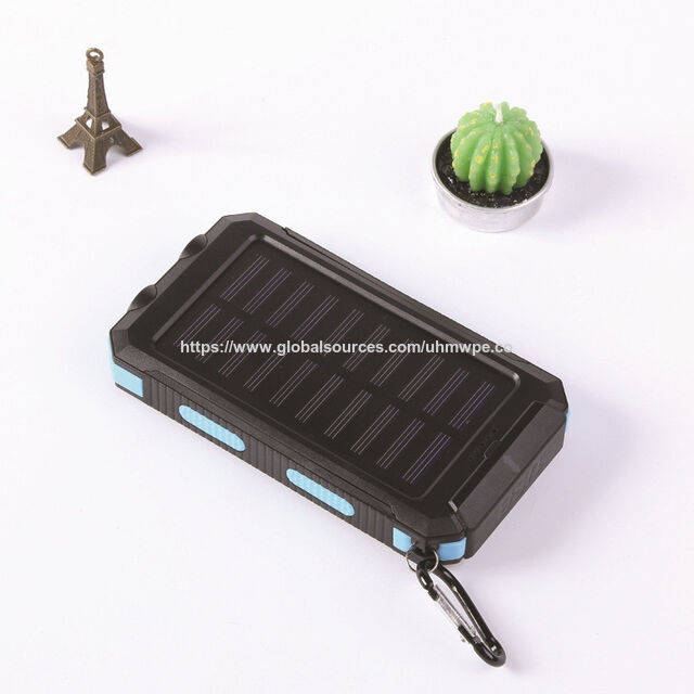 Tragbares Outdoor Trend Handy Schnellladefunktion 20000mAh Wasserdichte Kabellose Solarpanel Ladegerät Powerbank Solar Power Bank