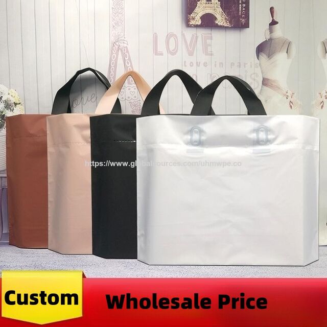 Sacs de Shopping en Plastique Dépoli Épais et Coloré avec Poignée pour Emballage de Vêtements, Fabricant
