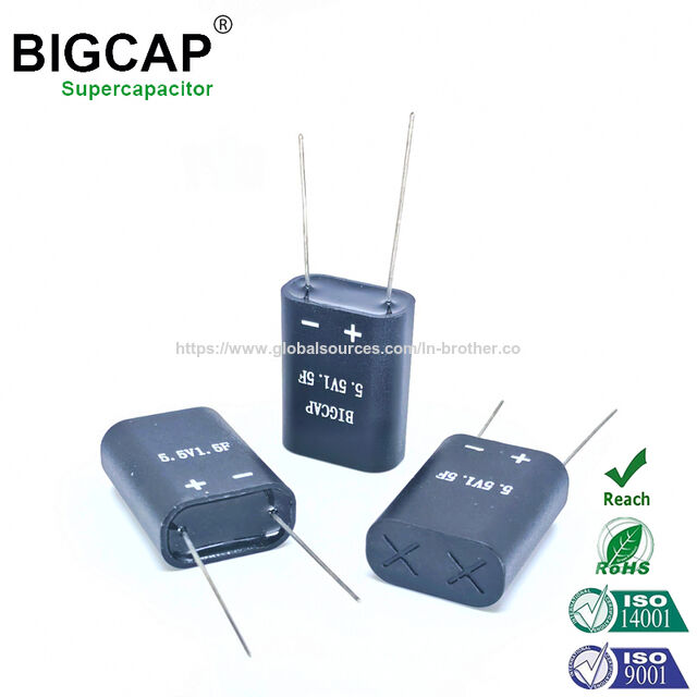 Superkapasitor Gabungan Silinder Bigcap Segel Farad 5.5V-1.5F