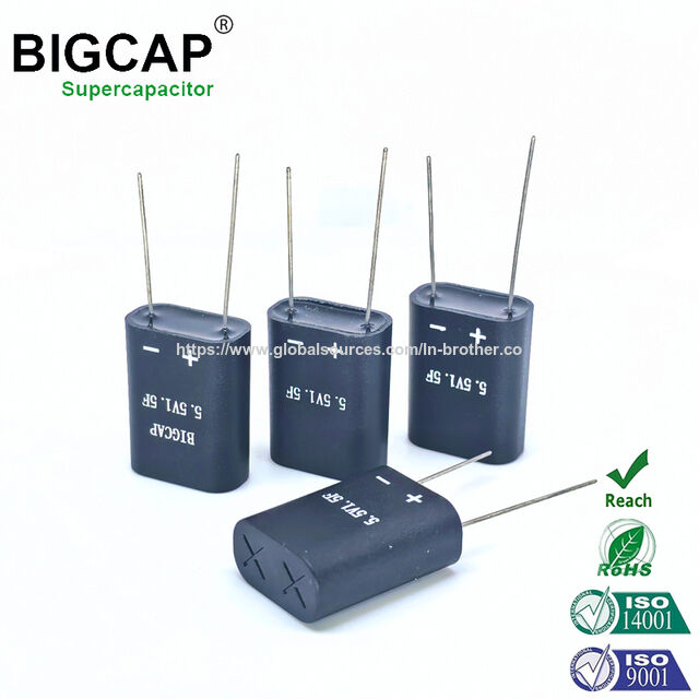 Superkapasitor Gabungan Silinder Bigcap Segel Farad 5.5V-1.5F