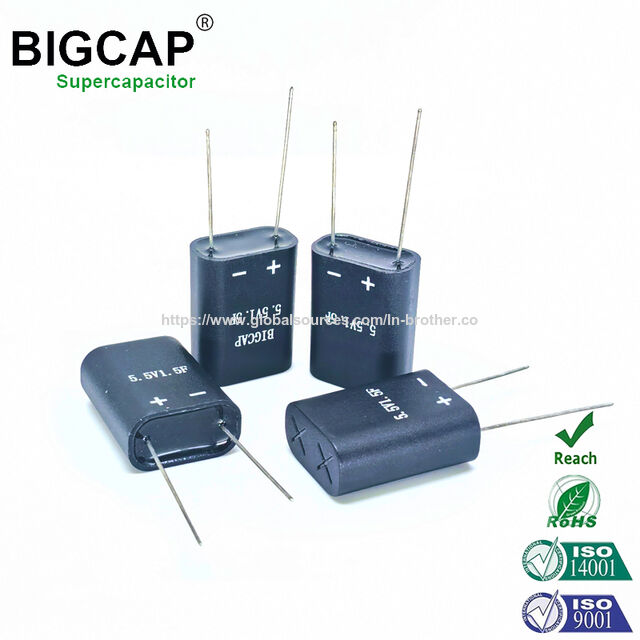 Superkapasitor Gabungan Silinder Bigcap Segel Farad 5.5V-1.5F