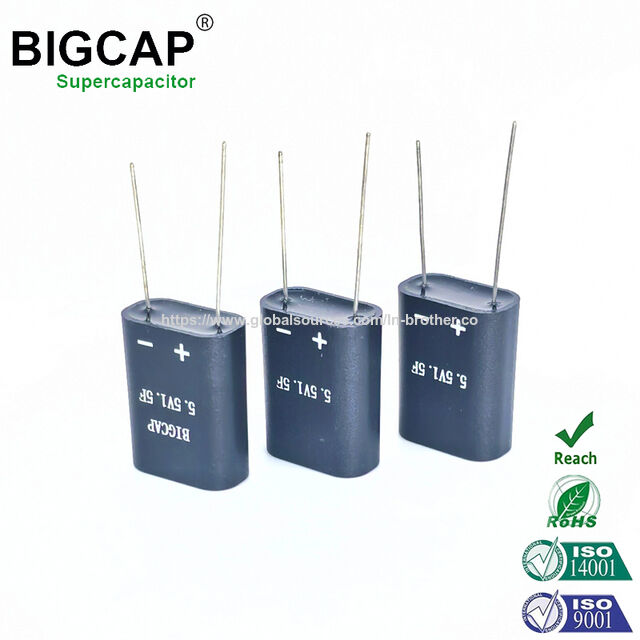 Superkapasitor Gabungan Silinder Bigcap Segel Farad 5.5V-1.5F