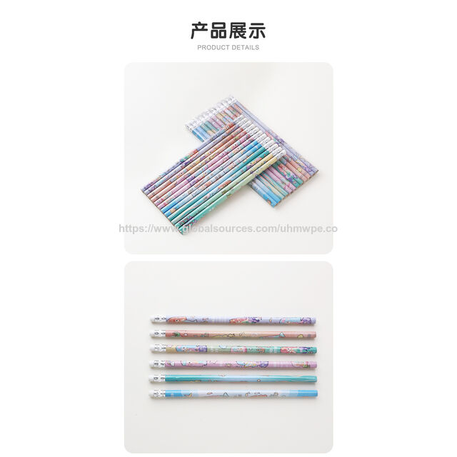 Lápices kawaii al por mayor con impresión personalizada: Lápices kawaii lindos para uso infantil.