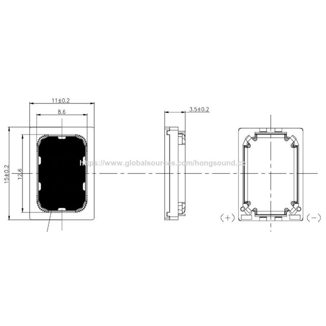 Haut-parleur Mylar étanche IPX7, SPL élevé 99dB, 8 Ohm et 1W