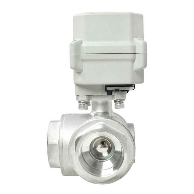 TONHE DN32 1 1/4" AC110-230V 3-Wege-Kugelhahn aus Edelstahl 304, elektrisch motorisiert