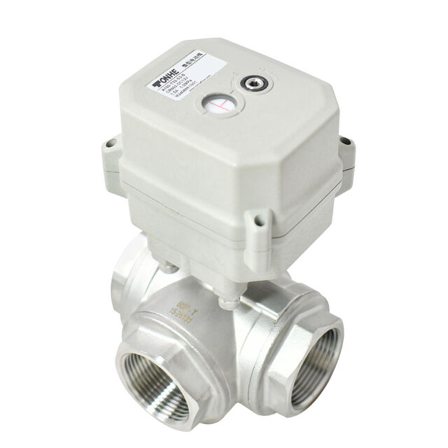 TONHE DN32 1 1/4" AC110-230V 3-Wege-Kugelhahn aus Edelstahl 304, elektrisch motorisiert