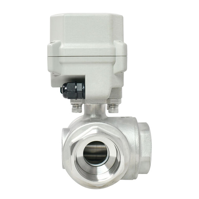TONHE DN32 1 1/4" AC110-230V 3-Wege-Kugelhahn aus Edelstahl 304, elektrisch motorisiert