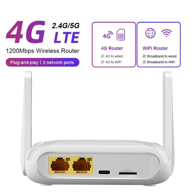 Routeur WiFi 4G avec Fente pour Carte SIM 1200Mbps Routeur WiFi Sans Fil 4G LTE
