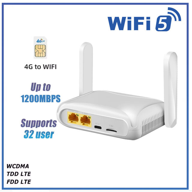 Routeur WiFi 4G avec Fente pour Carte SIM 1200Mbps Routeur WiFi Sans Fil 4G LTE