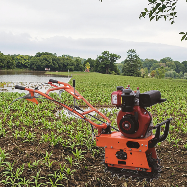 Motocultivador de Roda com Corrente Cultivador Mini Potência Diesel Refrigerado a Água de Alta Qualidade